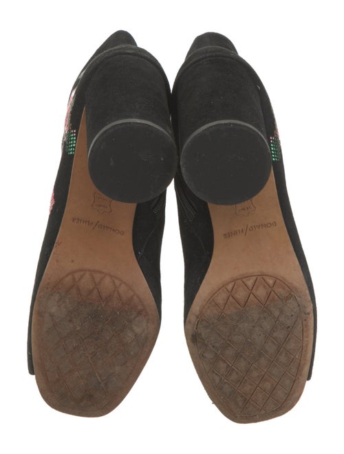 Donald Pliner Suede Floral Print Boots