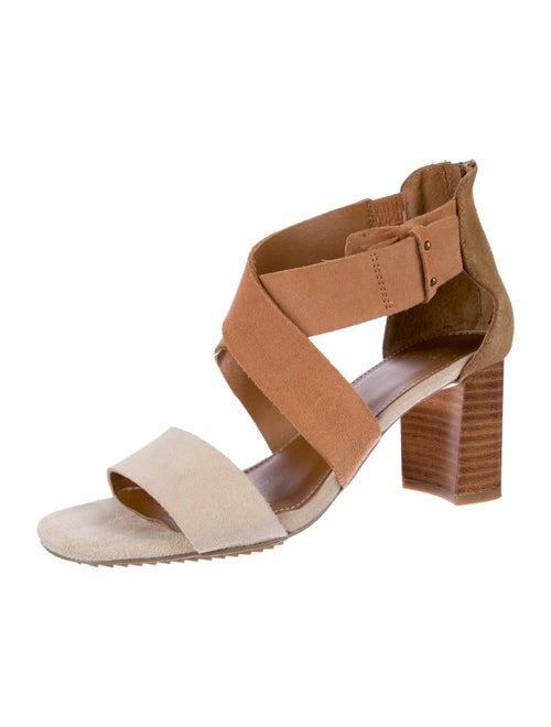 Donald Pliner Suede Colorblock Pattern Sandals