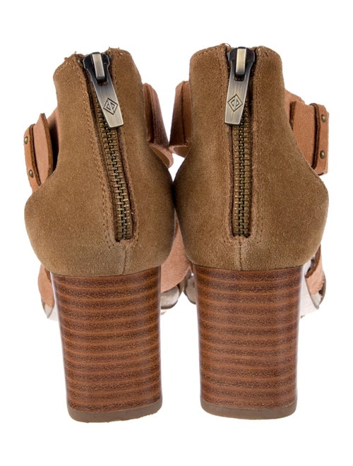 Donald Pliner Suede Colorblock Pattern Sandals