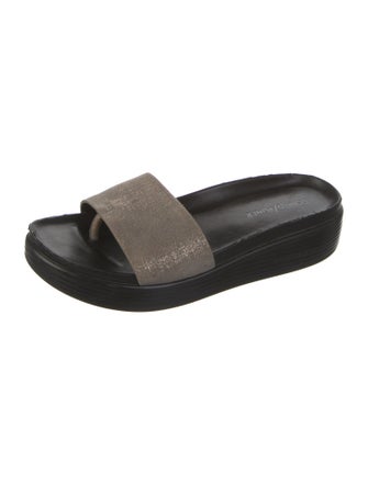 Donald Pliner Suede Slides