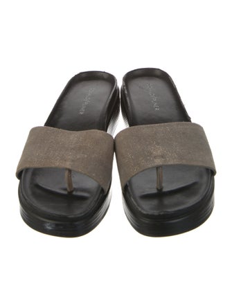 Donald Pliner Suede Slides