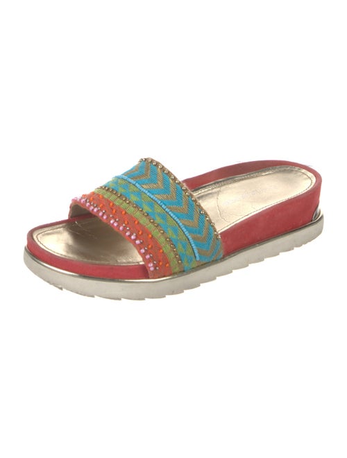 Donald Pliner Suede Printed Slides
