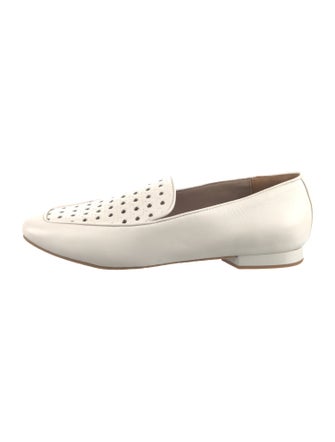 Donald Pliner Leather Cutout Accent Loafers