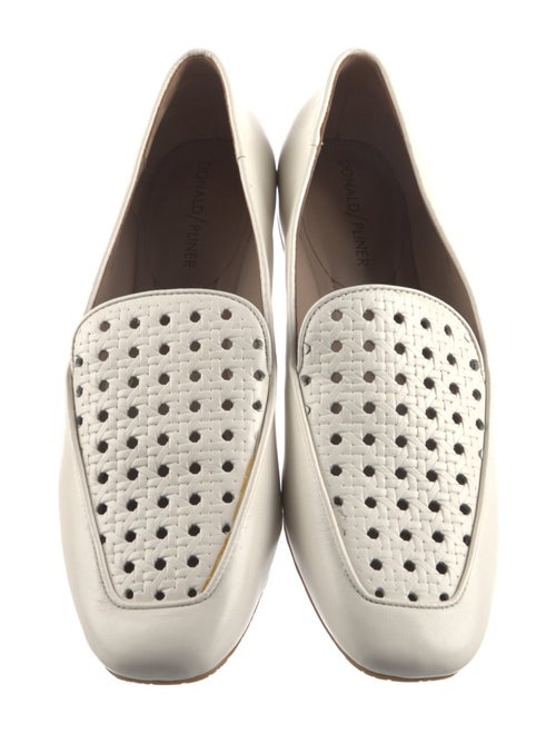 Donald Pliner Leather Cutout Accent Loafers