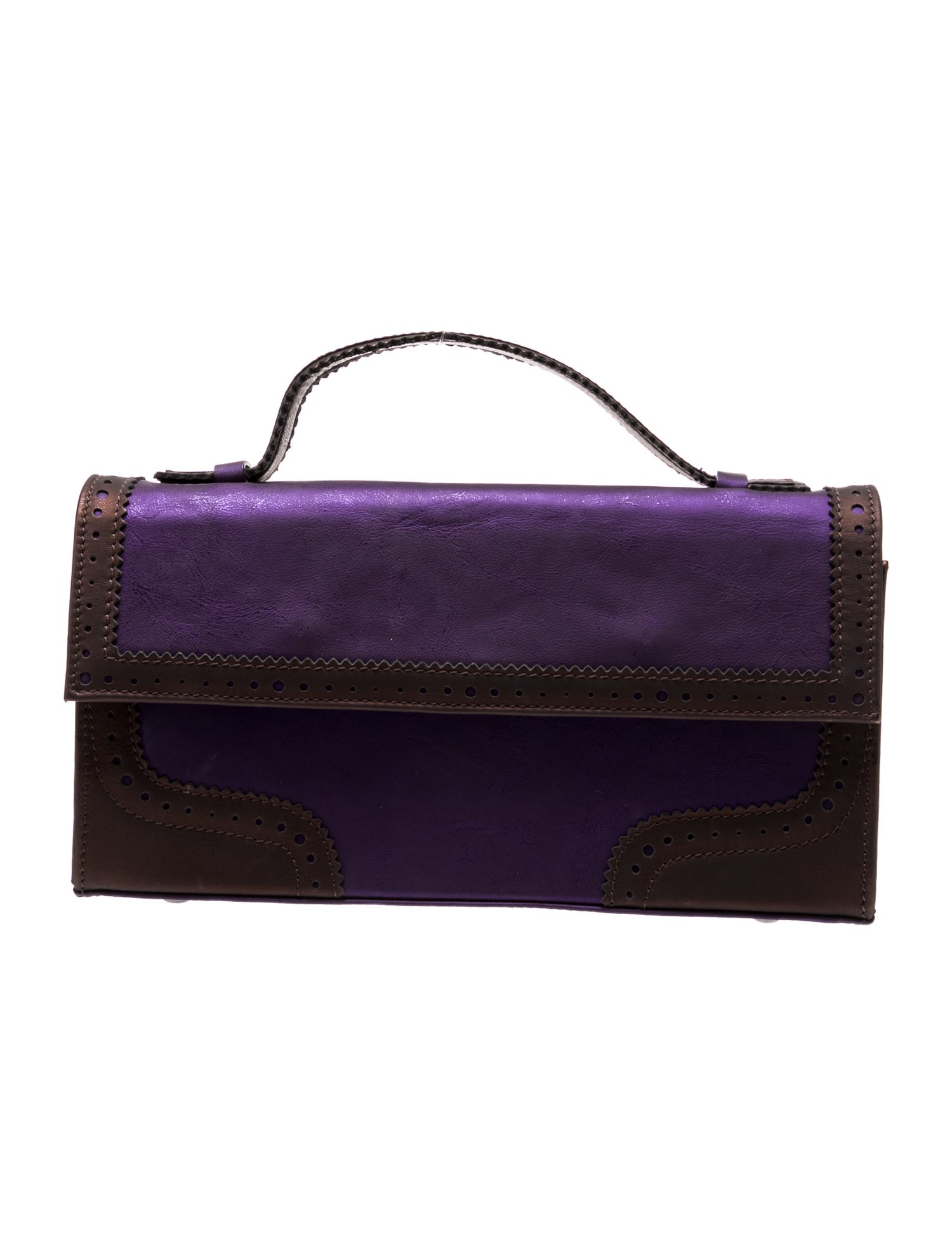 Donald Pliner Leather Top Handle Bag