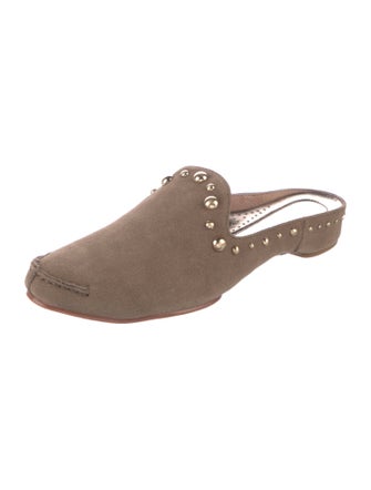 Donald Pliner Suede Studded Accents Mules