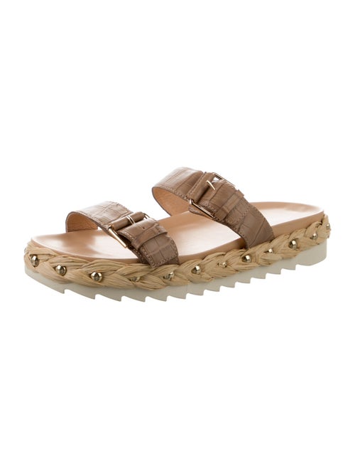 Donald Pliner Leather Studded Accents Slides