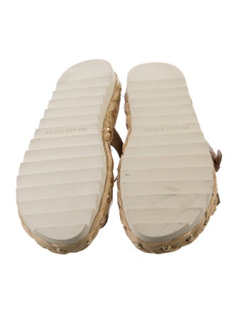 Donald Pliner Leather Studded Accents Slides