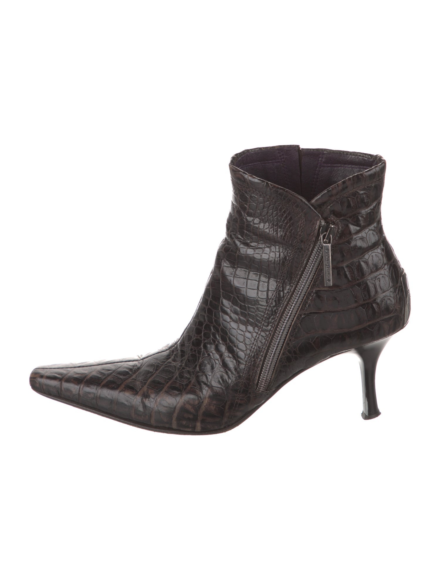 Donald Pliner Leather Colorblock Pattern Boots