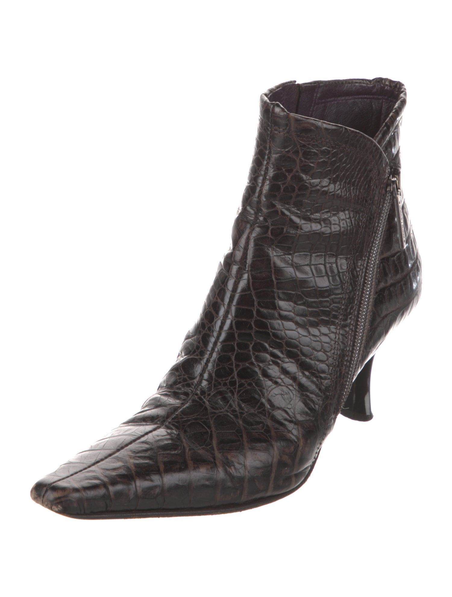 Donald Pliner Leather Colorblock Pattern Boots