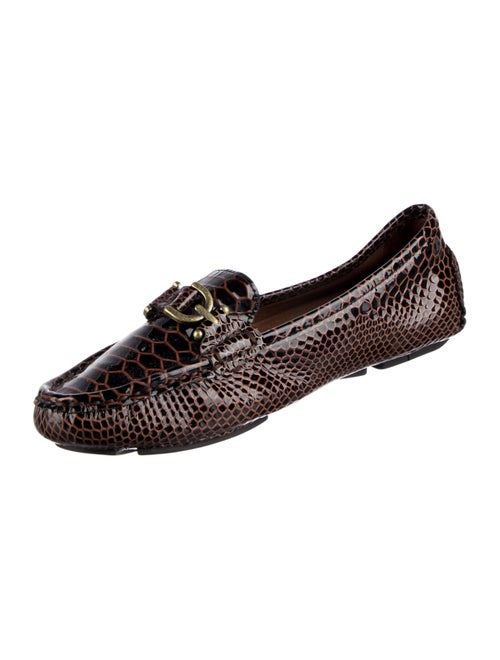 Donald Pliner Patent Leather Printed Loafers