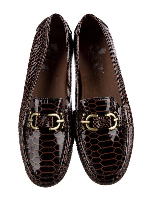 Donald Pliner Patent Leather Printed Loafers