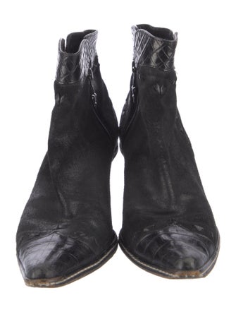 Donald Pliner Leather Western Boots