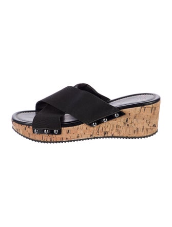 Donald Pliner Leather Beaded Accents Slides