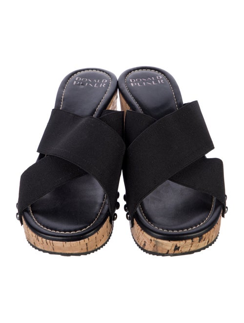 Donald Pliner Leather Beaded Accents Slides