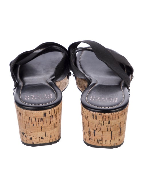 Donald Pliner Leather Beaded Accents Slides