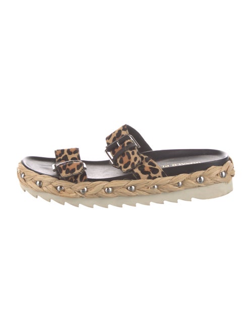 Donald Pliner Ponyhair Animal Print Slides
