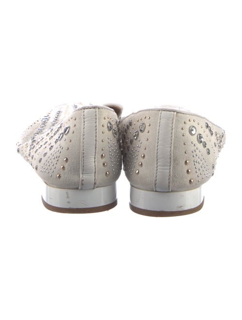 Donald Pliner Canvas Crystal Embellishments Loafers