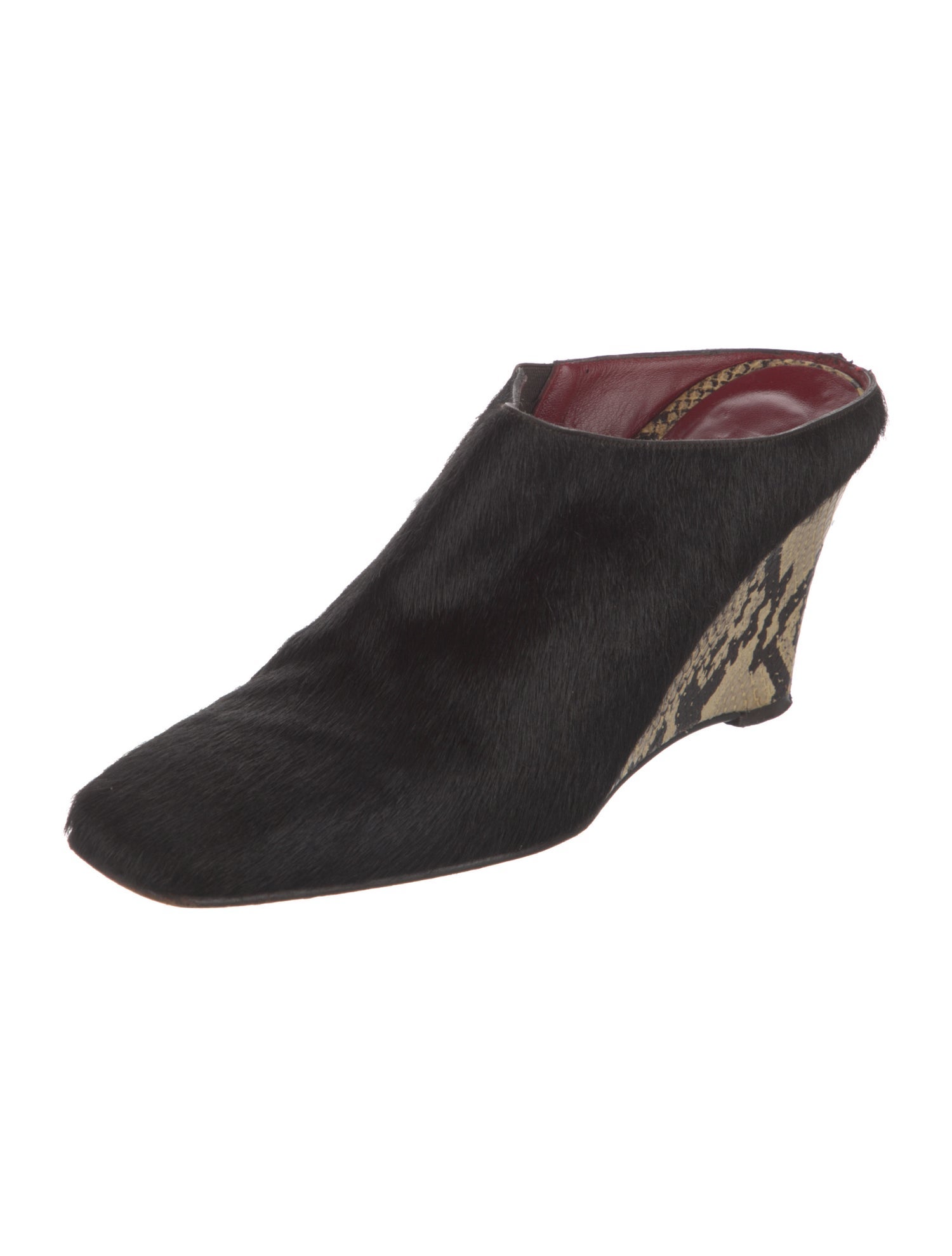 Donald Pliner Ponyhair Animal Print Mules