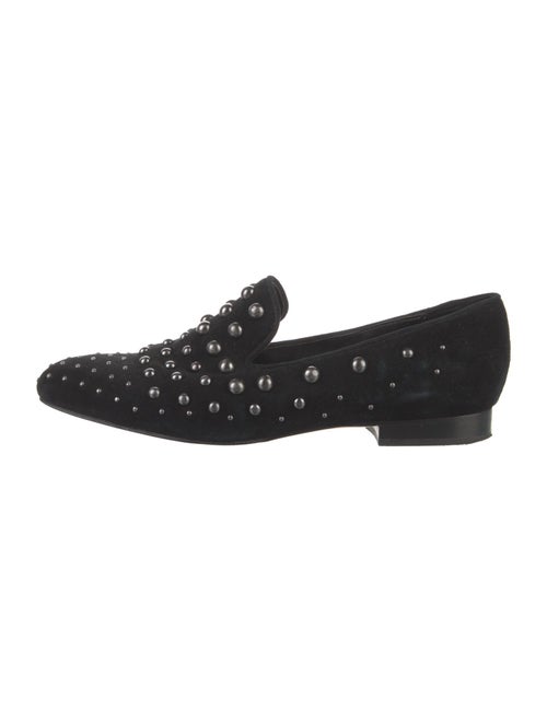 Donald Pliner Suede Studded Accents Loafers