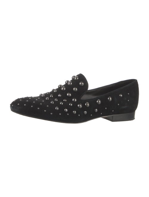 Donald Pliner Suede Studded Accents Loafers