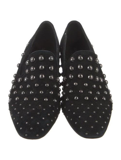 Donald Pliner Suede Studded Accents Loafers