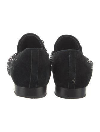 Donald Pliner Suede Studded Accents Loafers
