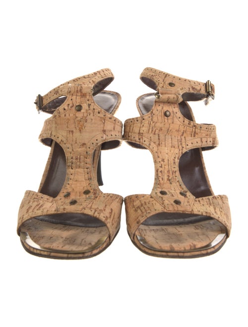 Donald Pliner Animal Print T-Strap Sandals