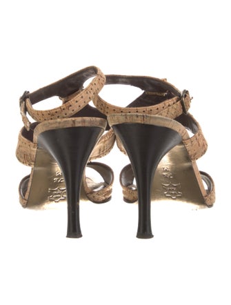 Donald Pliner Animal Print T-Strap Sandals