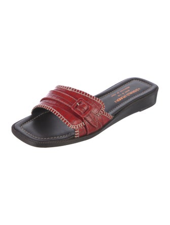 Donald Pliner Leather Printed Slides