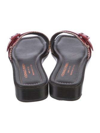 Donald Pliner Leather Printed Slides