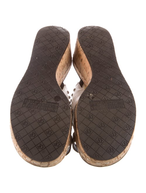 Donald Pliner Leather Studded Accents Slides