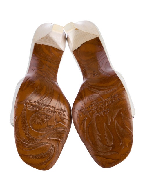 Donald Pliner Leather Floral Print Slides