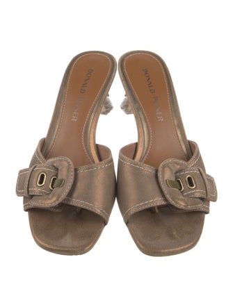 Donald Pliner Suede Slides