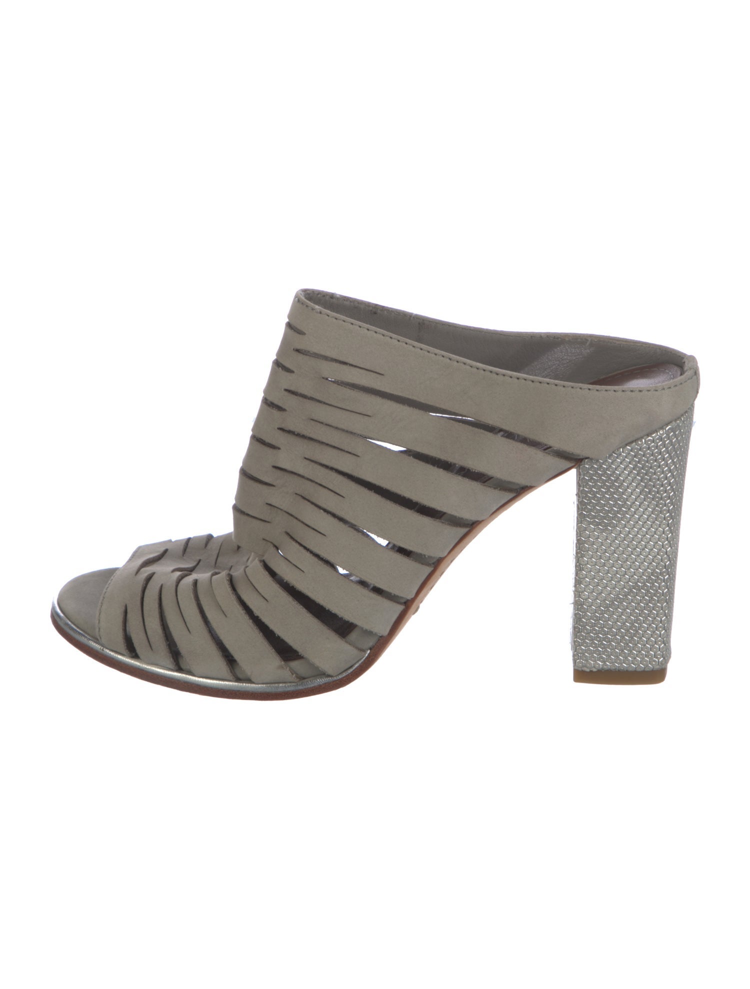 Donald Pliner Leather Cutout Accent Mules