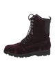 Donald Pliner Velvet Combat Boots