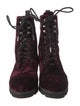 Donald Pliner Velvet Combat Boots