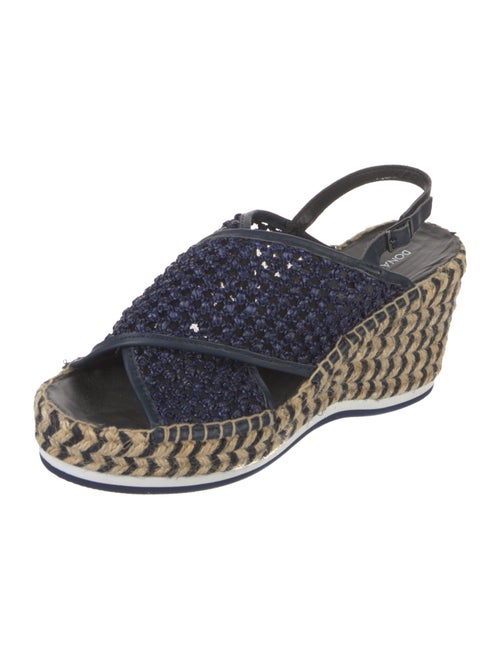 Donald Pliner Leather Whipstitch Trim Slingback Sandals