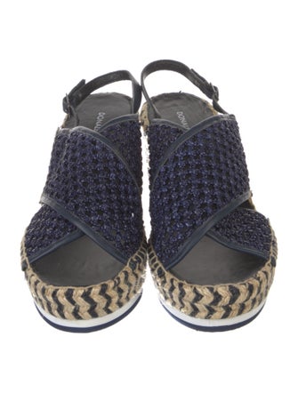 Donald Pliner Leather Whipstitch Trim Slingback Sandals