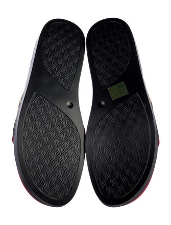 Donald Pliner Leather Animal Print Slides