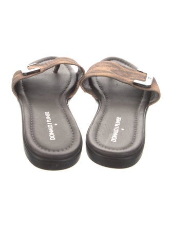 Donald Pliner Leather Printed Slides