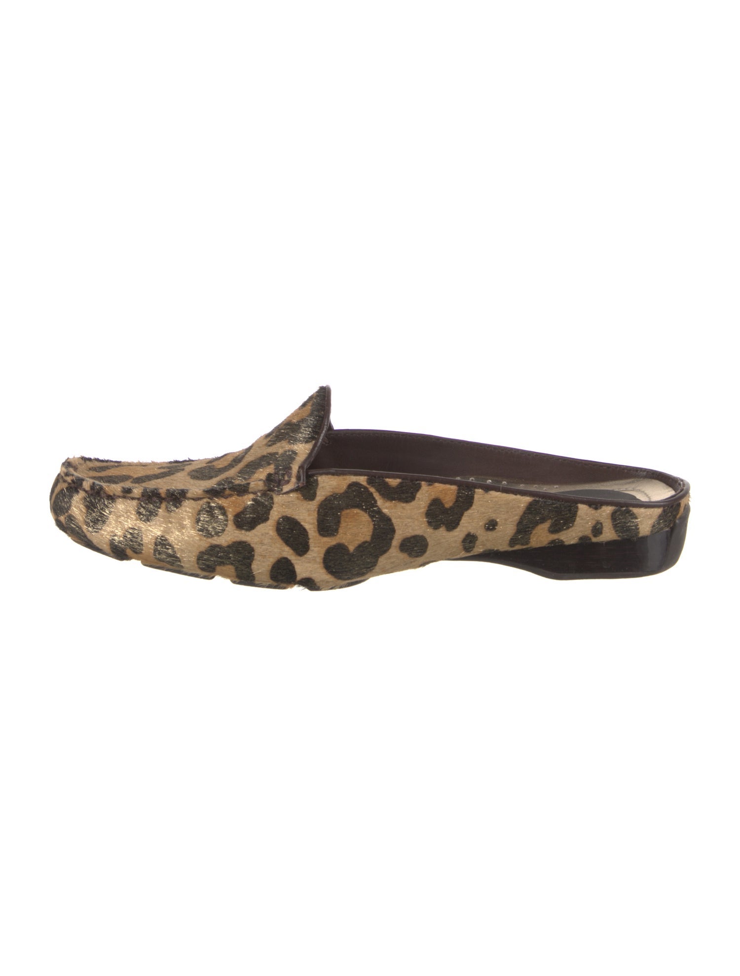 Donald Pliner Ponyhair Animal Print Mules