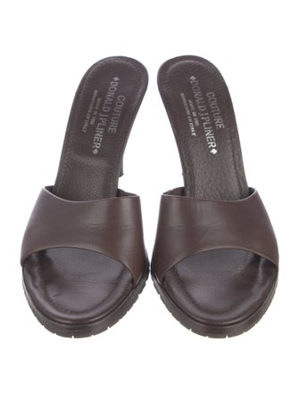 Donald Pliner Leather Slides