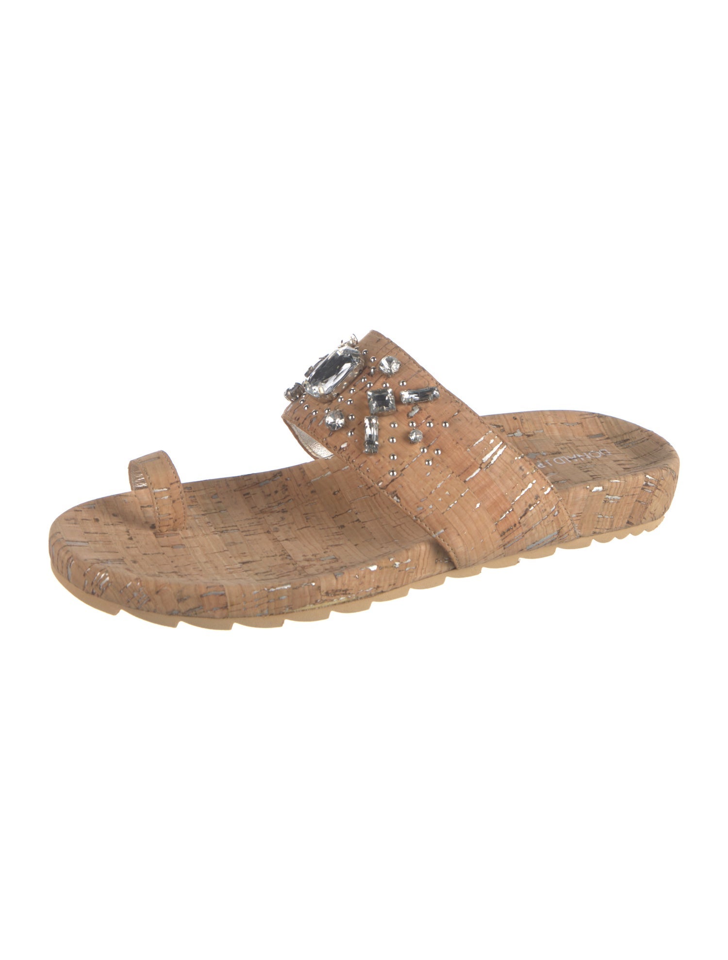 Donald Pliner Crystal Embellishments Slides