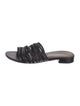 Donald Pliner Leather Leather Trim Embellishment Slides