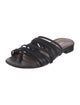 Donald Pliner Leather Leather Trim Embellishment Slides