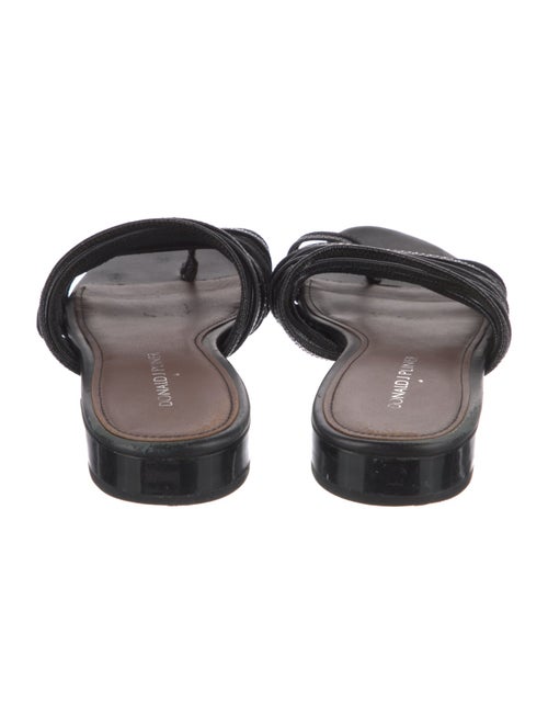 Donald Pliner Leather Leather Trim Embellishment Slides