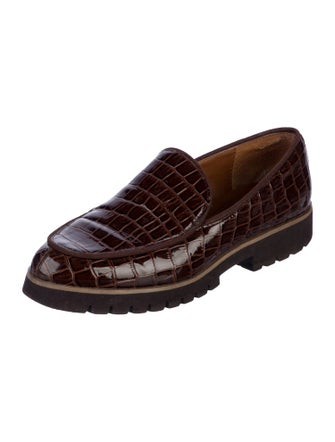 Donald Pliner Embossed Leather Loafers