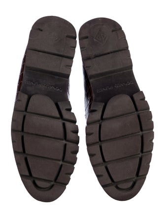 Donald Pliner Embossed Leather Loafers