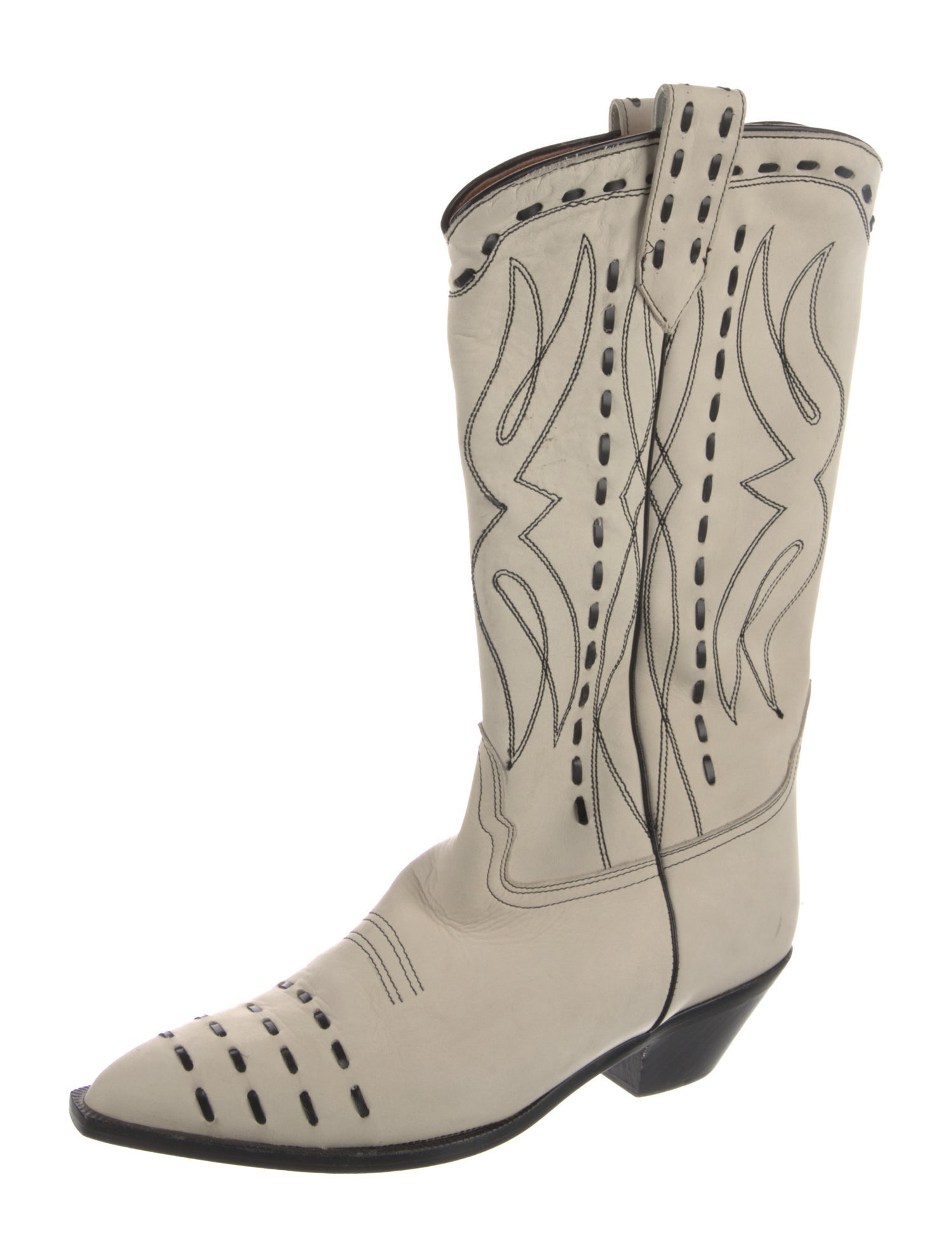 Donald Pliner Leather Printed Western Boots